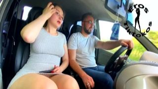 egoloveoff gave a blowjob to her husband at the porno hard wheel