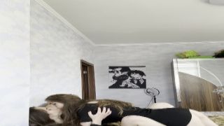 Curly haired charm in sexy fishnets Sara Faye does tough solo on cam