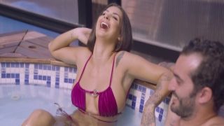 19 yo chick Antonia S pisses in the lake and gets her twat fucked on a private yacht