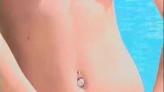 sophie huge dildo moone poolside pleasure