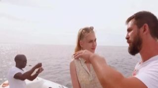 joss fucks blonde on a nezuko cosplay porn boat