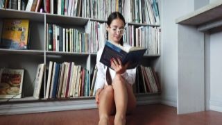 passionbunny crazy stars-639 schoolgirl masturbate pussy and read book in library