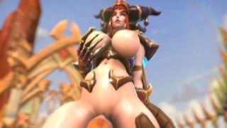 hot 3d heroes from world of warcraft sucks and rides natalie mars haley reed on a big cock