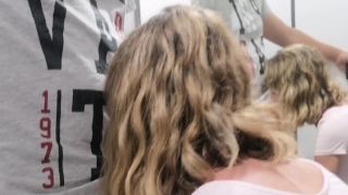 blondieblow our first sex video in real mom and son incest a fitting room (risky blowjob)
