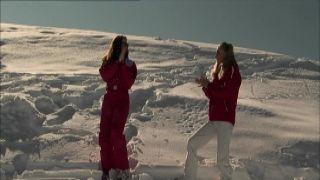 members of the porn slut ski rescue patrol find a stranded skier