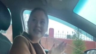 Slutty redhead chick Brynn gets gotten and sucks dick in the car