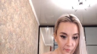 Curvaceous blonde babe postures for cam before having enthusiastic fuck in POV