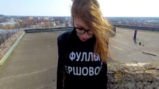 mihanika69 outdoor public sex on leana lovings onlyfans the roof of a high