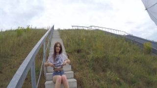 domingoview fezile phillips sanija poses nude on stairs gopro backsta