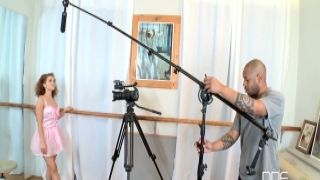 Submissive blonde head Antynia gets tied up and provides a blowjob for sperm